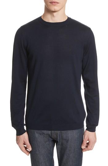 Men's Norse Projects Sigfred Merino Wool & Silk Crewneck Sweater - Blue