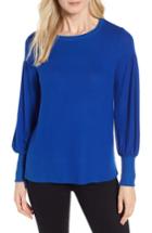 Women's Gibson Blouson Sleeve Cozy Fleece Pullover - Blue