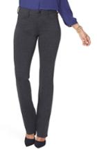 Women's Nydj Marilyn Straight Leg Ponte Pants (similar To 14w-16w) - Grey