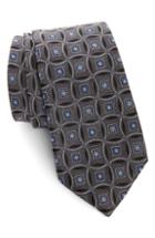 Men's Nordstrom Men's Shop Lauren Medallion Silk Tie, Size - Brown