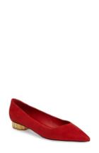 Women's Salvatore Ferragamo Flower Heel Pump B - Red