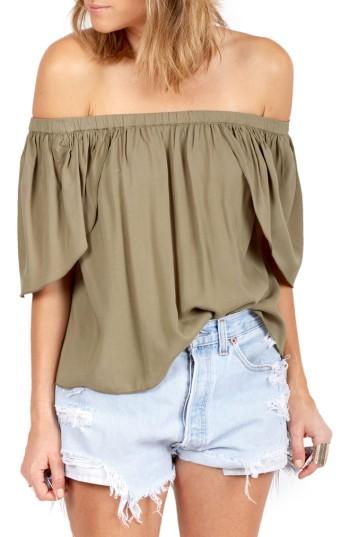 Women's Delacy Allegra Off The Shoulder Top - Green