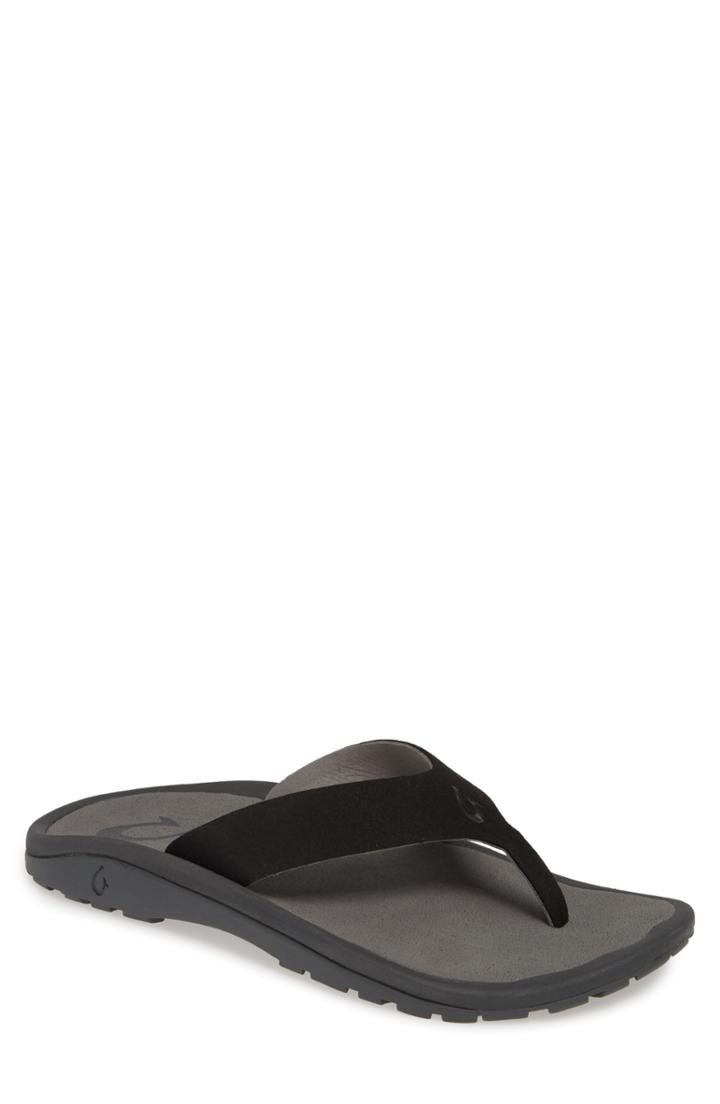 Men's Olukai Ohana Ho'okahi Flip Flop M - Black