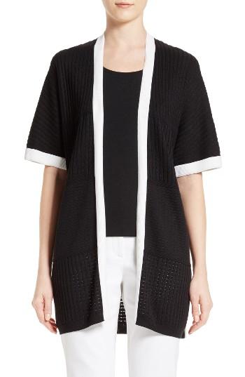 Women's St. John Collection Matte Shine Raglan Cardigan