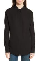 Women's Theory Classic Perfect Dolman Sleeve Silk Blouse, Size - Black