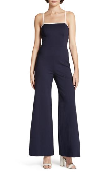 Women's Staud Twilo Cutout Jumpsuit - Blue