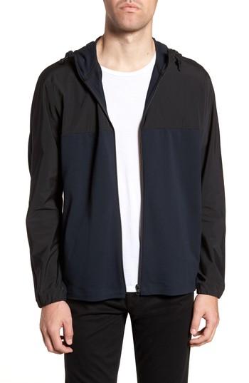 Men's Theory Combo Tech Regular Fit Full Zip Hoodie - Blue