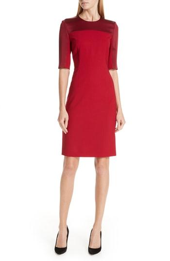 Women's Boss Danufa Stretch Wool Sheath Dress R - Blue