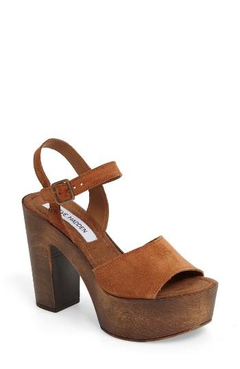 Women's Steve Madden Lulla Platform Sandal M - Brown