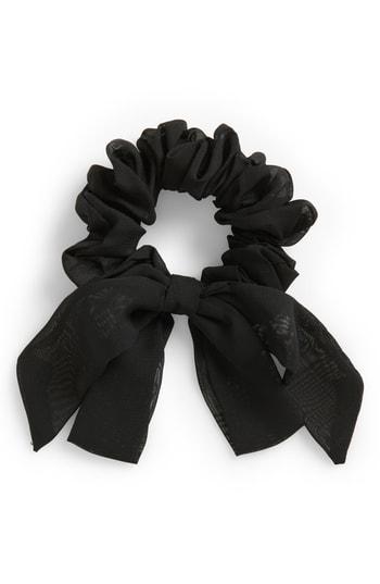 Tasha Chiffon Bow Pony Holder, Size - Black