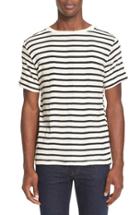 Men's Saturdays Nyc Randall Stripe T-shirt - White