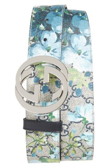 Men's Gucci Logo Faux Leather Belt