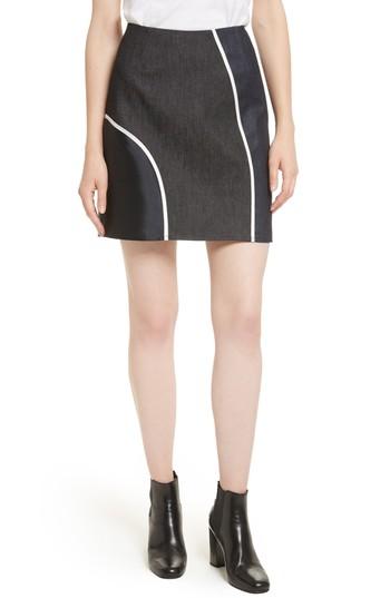 Women's Harvey Faircloth Roberto Mixed Media Skirt - Blue