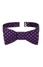 Men's Ted Baker London Small Flower Silk Bow Tie, Size - Black