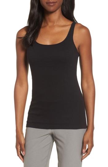 Petite Women's Eileen Fisher Organic Cotton Tank P - Black