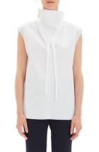Women's Theory Funnel Neck Tie Top, Size - White
