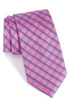 Men's Nordstrom Men's Shop Grid Silk Tie, Size - Pink