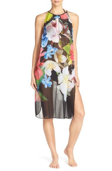 Women's Ted Baker London 'forget Me Not' Floral Print Cover-up Dress