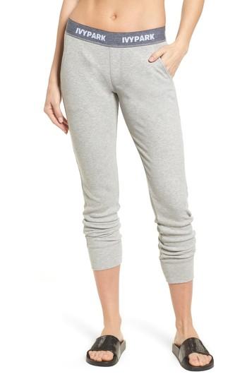 Women's Ivy Park Loose Fit Marl Rib Leggings - Green