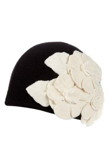 Women's Helene Berman Floral Embellished Cap - Blue