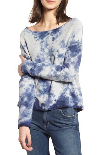 Women's Sundry Tie Dye Pullover - Blue