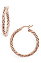 Women's Argento Vivo Rope Hoop Earrings