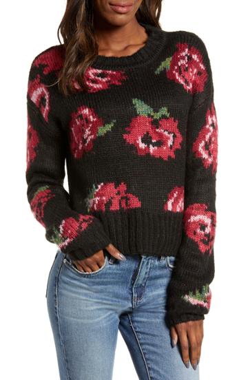 Women's Cotton Emporium The Rose Sweater - Black