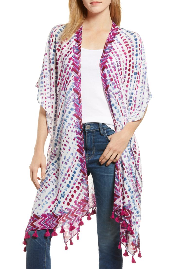 Women's Nordstrom Fringed Swim Cover-up, Size - Pink