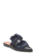 Women's Sarto By Franco Sarto Palmer Ii Genuine Rabbit Fur Slide