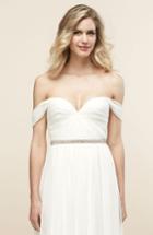 Women's Untamed Petals By Amanda Judge Kevin Pave Crystal Belt, Size - Ivory Grosgrain