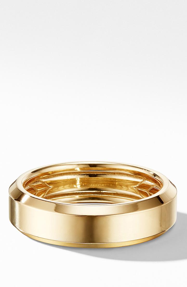 Men's David Yurman 18k Beveled Band Ring