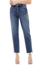 Women's Sam Edelman The Mary Jane Floral Accent Step Hem Jeans - Blue