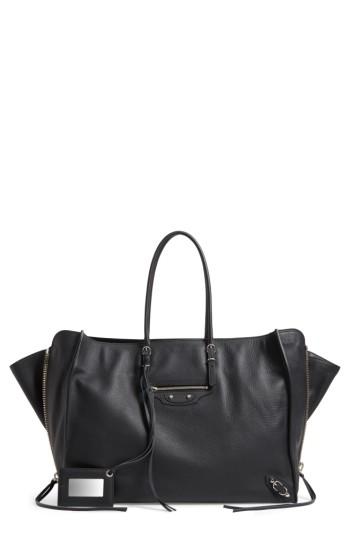 Balenciaga Papier A4 Zip Around Leather Tote -