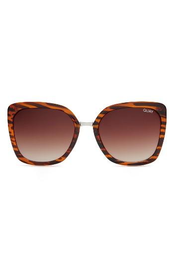 Women's Quay Australia Capricorn Square Sunglasses - Tort/ Brown