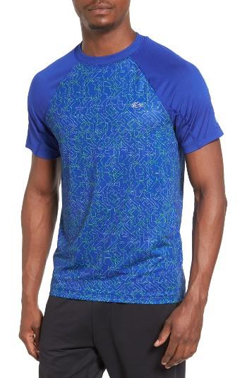 Men's Lacoste Sport Performance Print Jersey T-shirt (s) - Blue