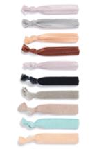 Tasha Yoga Pony Pack Set Of 10 Hair Ties, Size - White