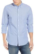 Men's J.crew Seersucker Sport Shirt - Blue