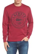 Men's Lacoste Molleton Worldwide Sweatshirt - Burgundy