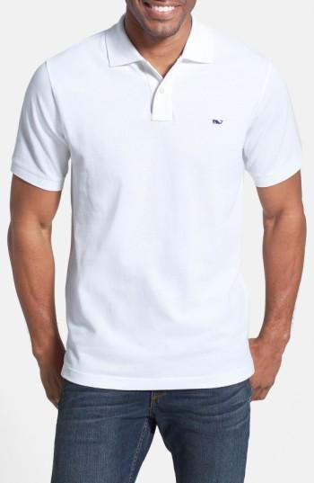 Men's Vineyard Vines Classic Pique Knit Polo - White