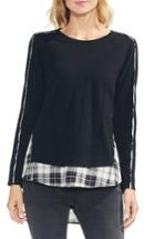 Women's Vince Camuto Layered Look Top, Size - Black