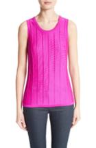 Women's St. John Collection Ottoman Stitch Wool Shell