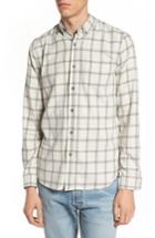 Men's Ag Grady Slim Fit Plaid Sport Shirt, Size - White