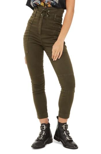 Women's Topshop Corset Waist Utility Pants