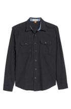 Men's Tailor Vintage Heather Flannel Shirt, Size - Black
