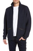 Men's Twentymetrictons Front Zip Wool Sweater - Blue