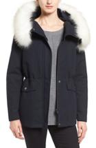 Women's Tahari 'jackie' Hooded Anorak With Removable Faux Fur Trim