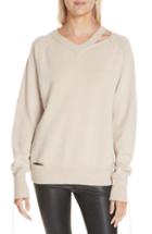 Women's Helmut Lang Slash Neck Sweater - Beige