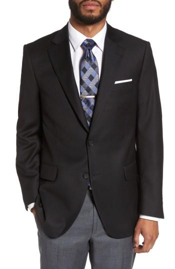 Men's Peter Millar Flynn Classic Fit Wool Blazer L - Black