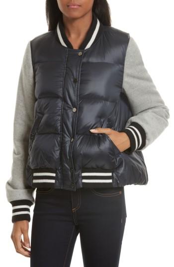Women's Veronica Beard Lennon Swing Puffer Bomber - Blue