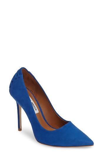 Women's Steve Madden Paiton Laced Heel Pump M - Blue